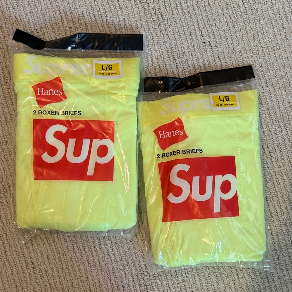Hanes Neon Yellow Boxer Briefs - 2 Pack